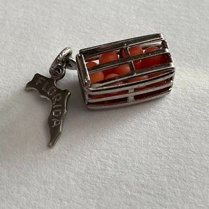 VTG Sterling by Bell Florida Orange Crate Charm
